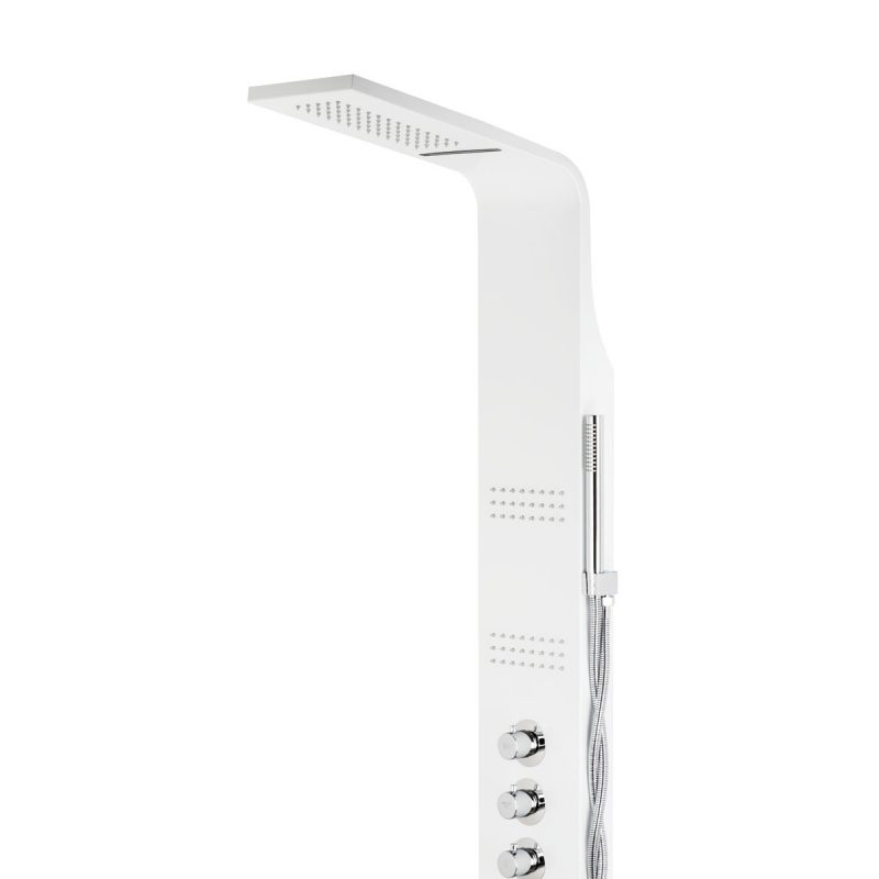 Panel prysznicowy Corsan Led Kaskada A013A biały termostat