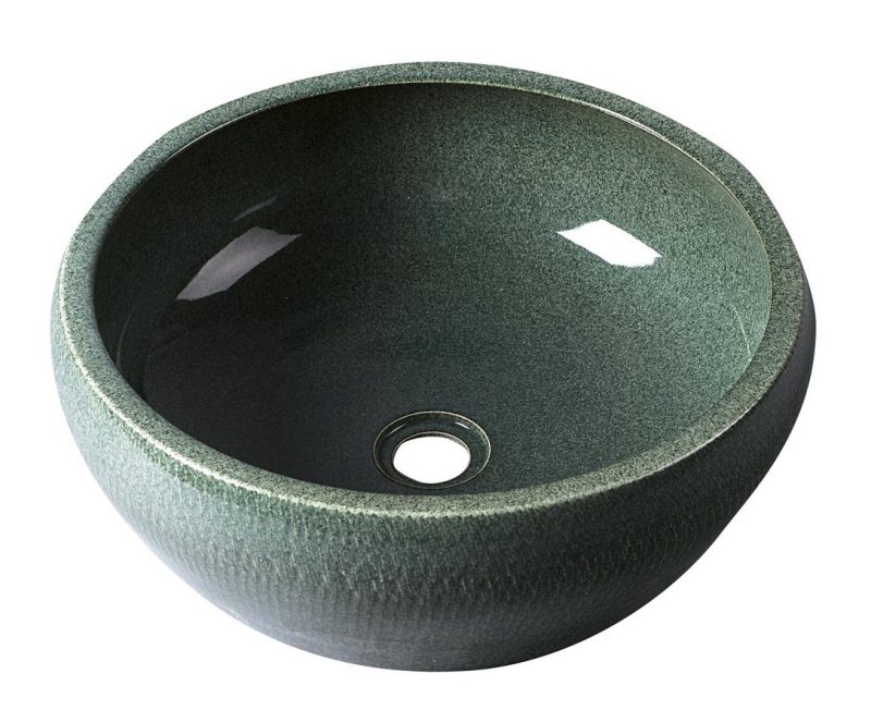 PRIORI umywalka ceramiczna średnica 42 cm kolor zielony