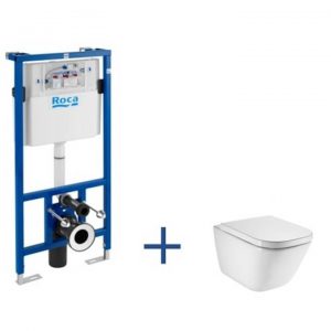 Roca Zestaw podtynkowy Duplo + miska WC podwieszana Gap Rimless